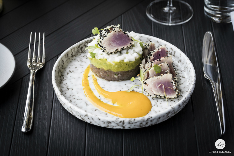 Ahi tuna, avocado, young coconut, lime & chili