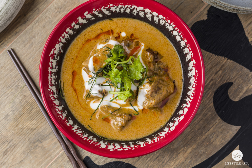 Slow-cooked wagyu beef brisket in Panang curry.